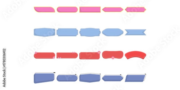 Fototapeta Cute Horizontal Text Box Illustration