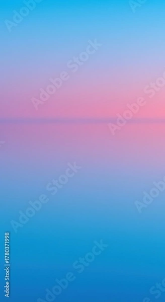 Fototapeta Abstract background blending soft blue and pink colors, mimicking a watery surface or blurred sky boundary at dawn or twilight, transition, water, vibrant