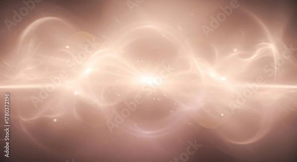 Fototapeta Abstract background depicting a luminous, pale field of shimmering energy and gentle vapor, offering generous copy space and deep tranquility, shimmer, transcendental, diffuse