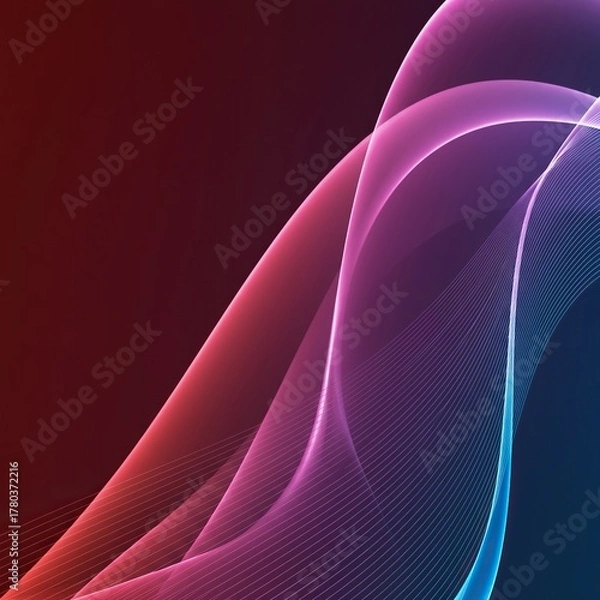 Fototapeta Abstract background design featuring smooth, flowing lines and soft color transitions creating a dynamic, modern aesthetic for digital projects, minimal, artistic, banner