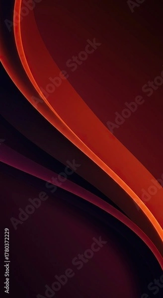 Fototapeta Abstract background design illustrating the concept of bending space and time through gentle, undulating color gradients and deep shadows, pattern, digital, color