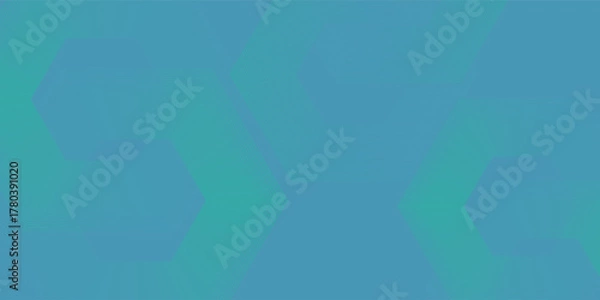 Fototapeta Blue-green gradient studio room, abstract background pattern modern art hexagon