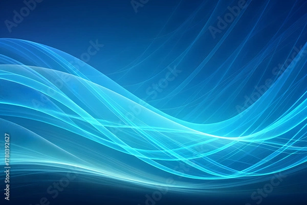 Obraz Abstract Blue Light Wave Background Design
