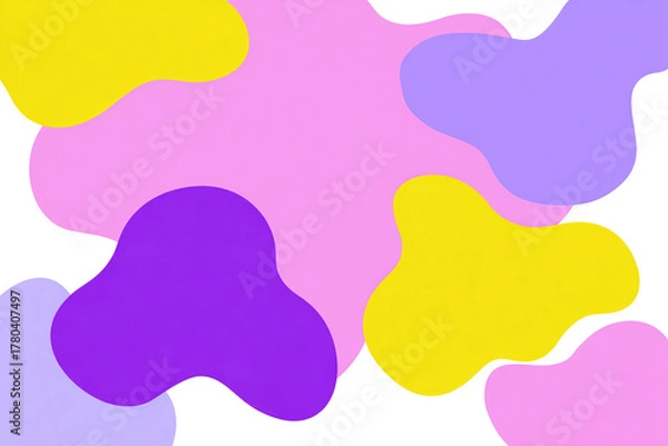 Obraz Abstract blob elements irregular overlapping