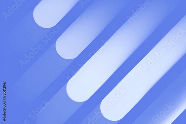 Obraz Abstract blue and white diagonal rounded lines background