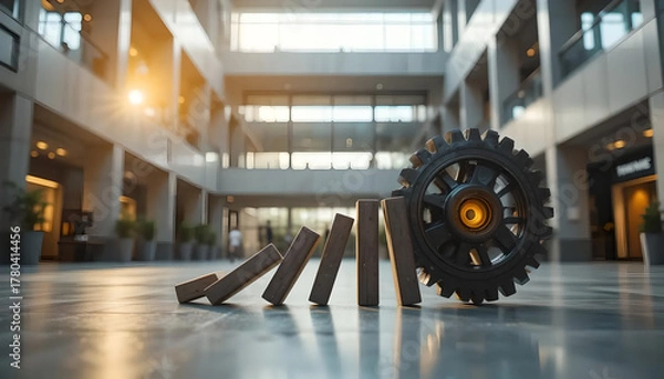 Fototapeta The Gear of Progress: Driving Innovation in Business