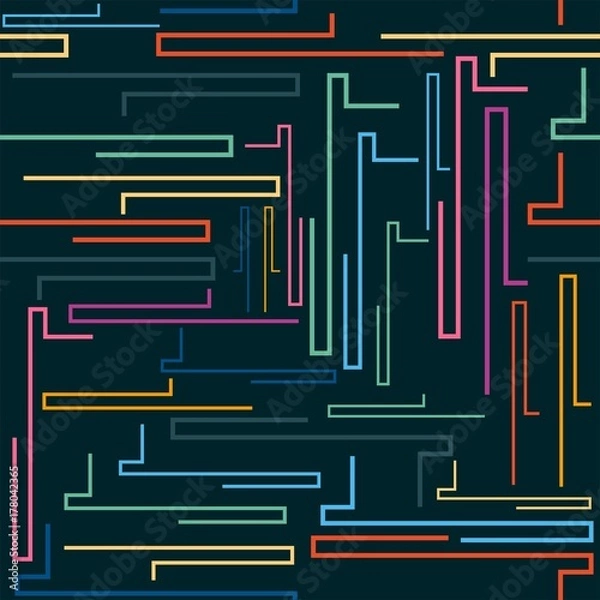 Fototapeta Vector seamless pattern. Simple geometric lines. Abstract background.