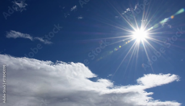 Fototapeta  青空と雲（台風一過で広がり始める青空）