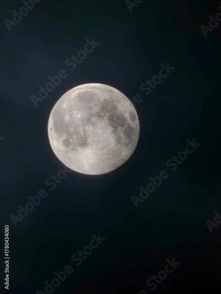 Obraz full moon over blue sky