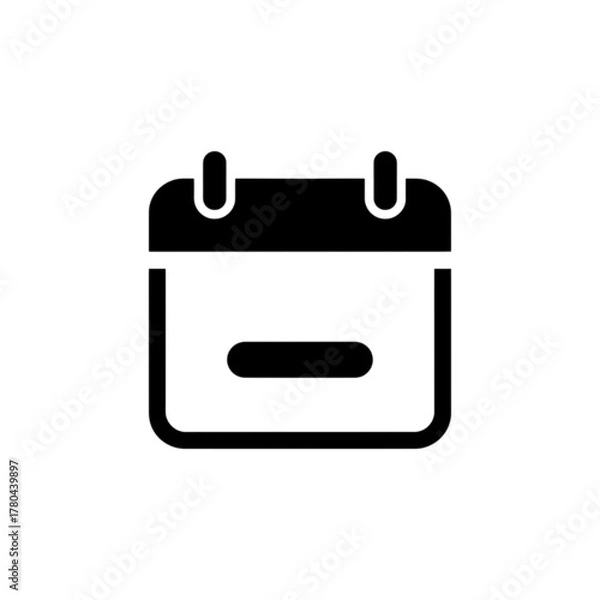 Obraz Bold Calendar, Date, and Appointment Management Glyph Vector Icon
