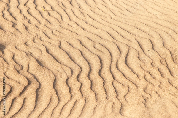 Fototapeta Vaguelettes dans le sable formées par le vent, format horizontal