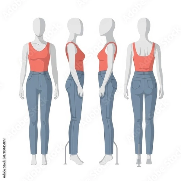 Obraz Apparel Mockup Mannequin Collection