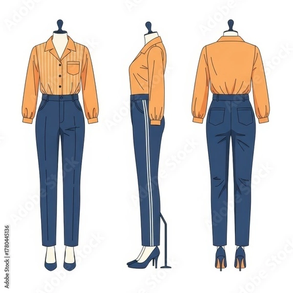 Obraz Minimal Outfit Presentation Design