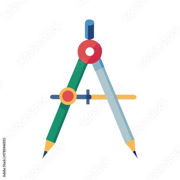 Obraz Drawing Compass Icon