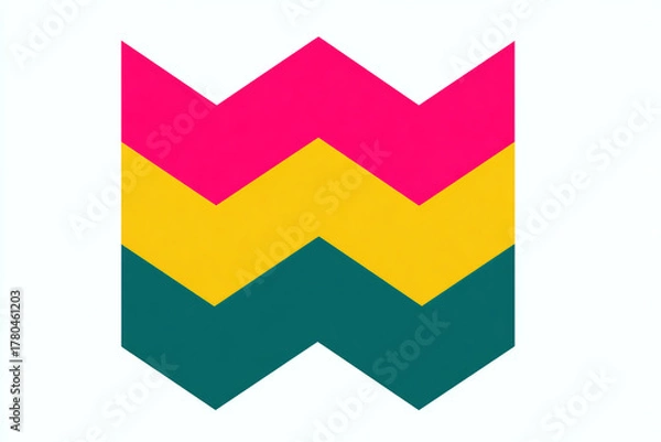 Obraz Colour mix with chevron shapes overlapping background