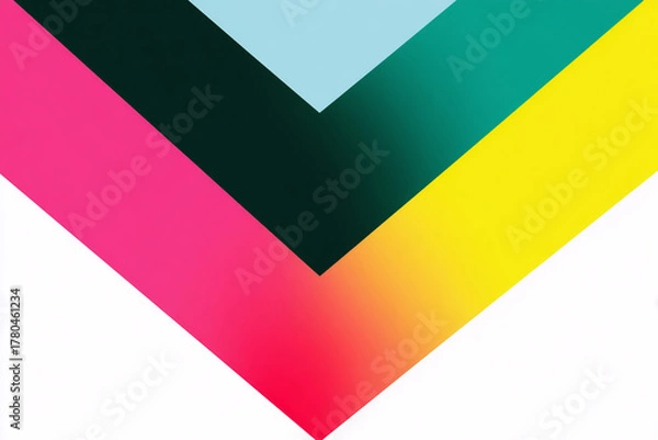 Obraz Colour mix with chevron shapes overlapping background