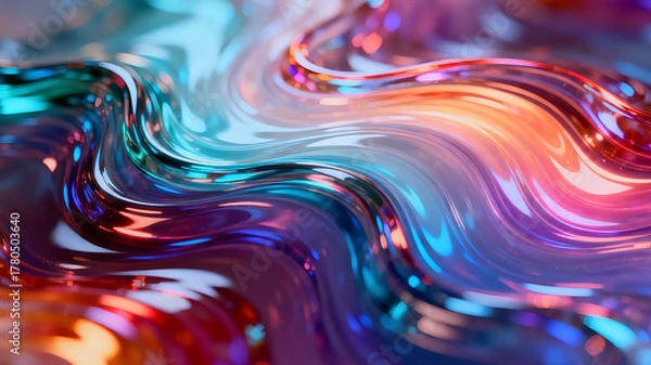 Fototapeta Vibrant Liquid Gradient Abstract Background Set