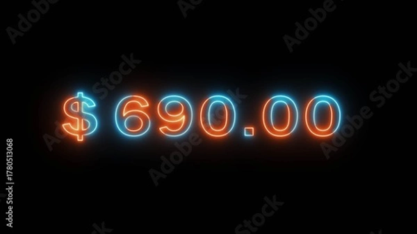 Fototapeta Business counting dollar illustration number. Financial count dollar number.