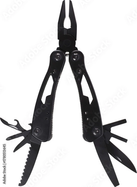 Obraz Multi tool isolated on white background.