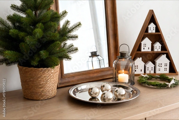 Obraz christmas table setting