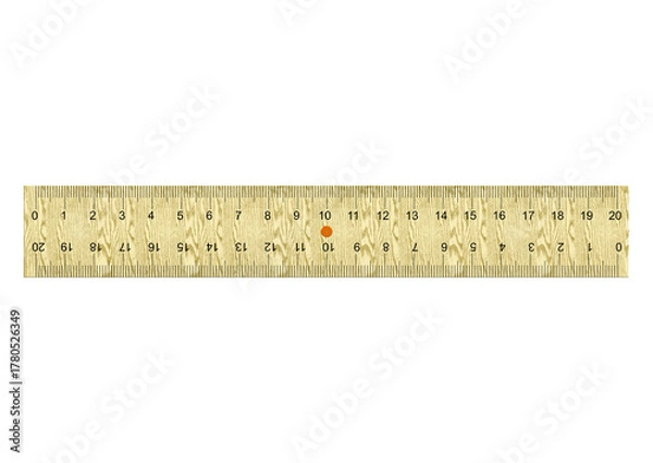 Obraz double décimètre en bois