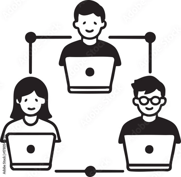 Fototapeta Black Vector Business Startup Innovation Icons 