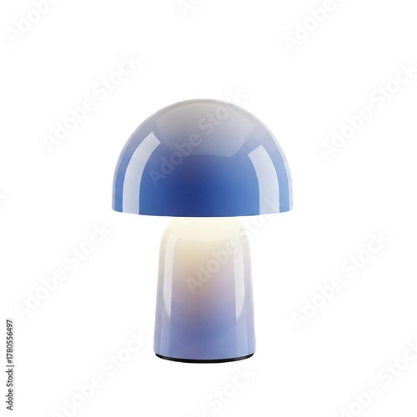 Fototapeta Stylish mushroom lamp casting a warm glow, perfect for modern interiors design