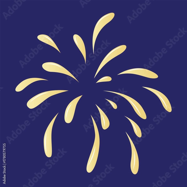 Obraz Random splashes on dark blue night background. Fireworks, sparks, splashes, lights, abstract decor.