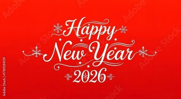 Obraz Happy New Year 2026 Typography