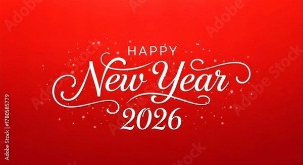 Fototapeta Happy New Year 2026 Typography