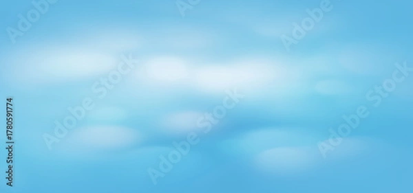 Fototapeta Serene Blue Gradient Background with Subtle Light Effects