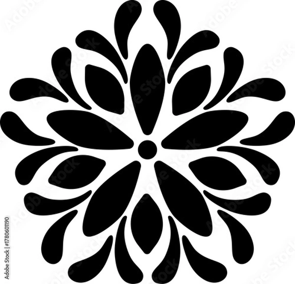 Obraz Black Lotus Circle Pattern