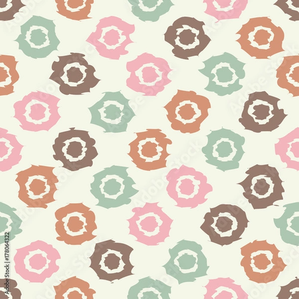 Fototapeta Ethnic boho seamless pattern. Scribble texture. Retro motif. Textile rapport.