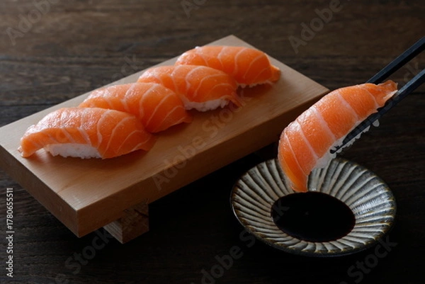 Obraz サーモンの握り寿司