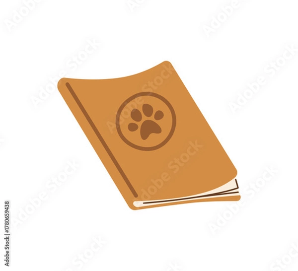 Obraz Dog Passport Document, Isolated Flat Vector Illustration