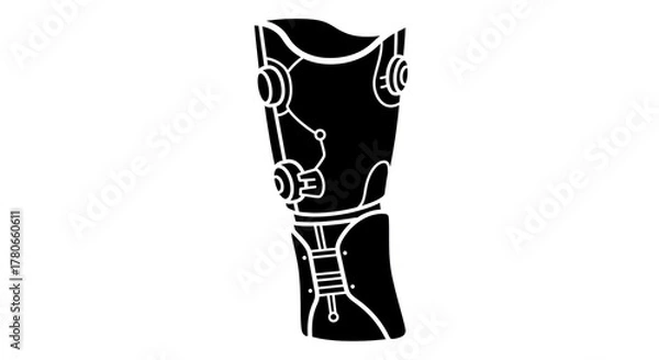 Fototapeta Prosthetic limb silhouette design