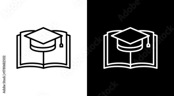 Obraz Education  White Icon Set Design