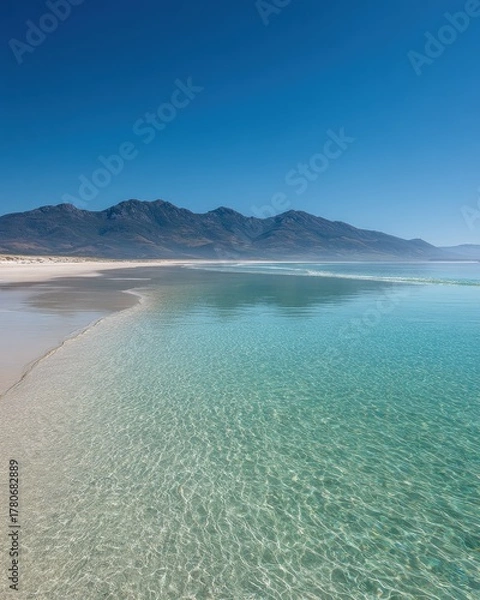 Obraz Tranquil Turquoise Coastal Scene