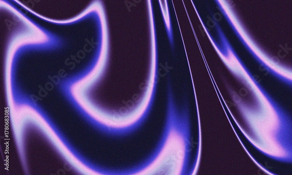 Obraz Vibrant abstract background with glowing purple and blue neon lines creating smooth fluid motion