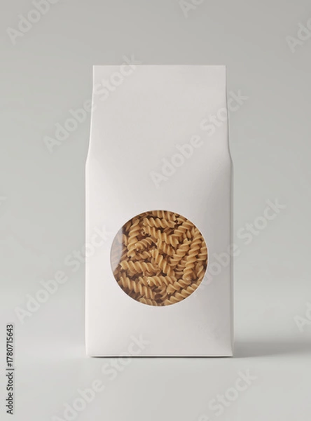 Obraz Fusilli Pasta Bag Mockup