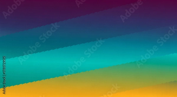 Fototapeta Vibrant abstract gradient background with diagonal lines and a pixelated texture in deep purple blue and yellow tones