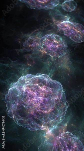Obraz Abstract Glowing Particles In Space
