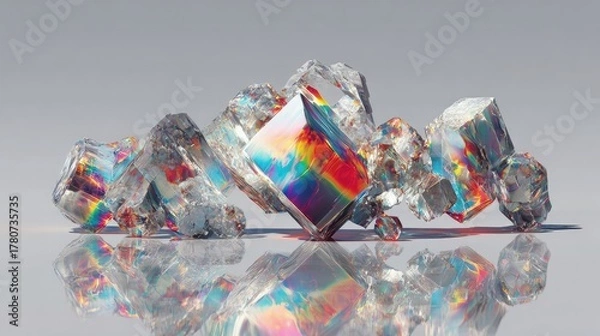 Obraz Abstract Colorful Geometric Cubes