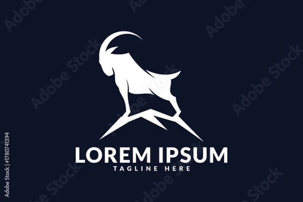 Obraz goat mountain logo icon vector illustration