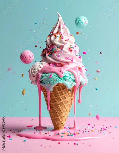 Obraz The ice cream is melting