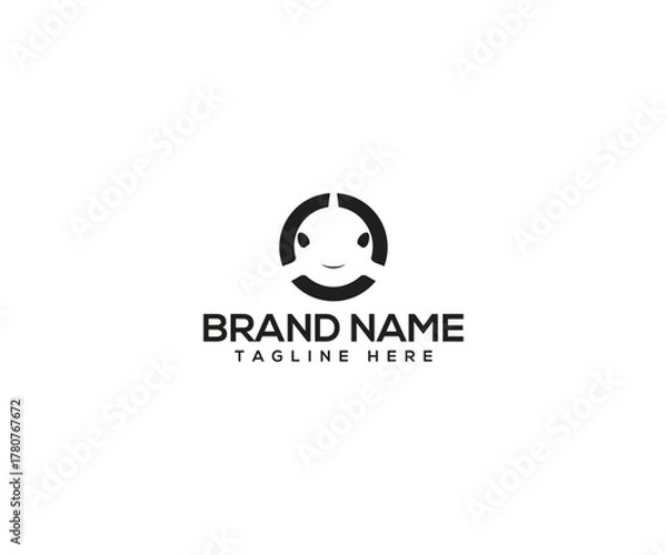 Fototapeta Brand Logo Design: Minimalist design that gives the impression of a cartoonish character, suitable for branding and business.