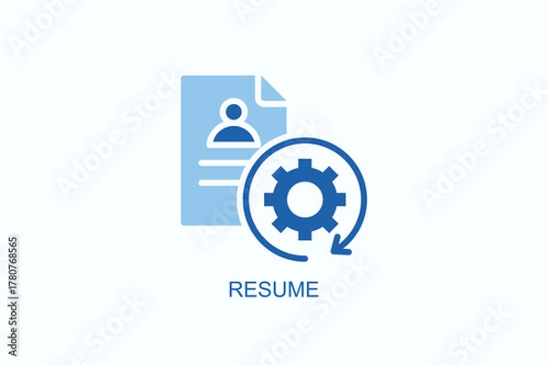 Obraz Resume Icon Or Logo Isolated Vector Illustration