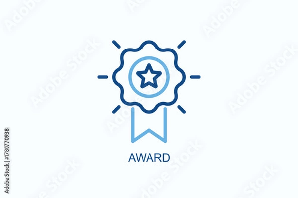 Obraz Award Icon Or Logo Isolated Vector Illustration