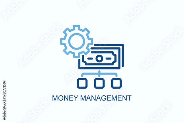 Obraz Money Management Icon Or Logo Isolated Vector Illustration