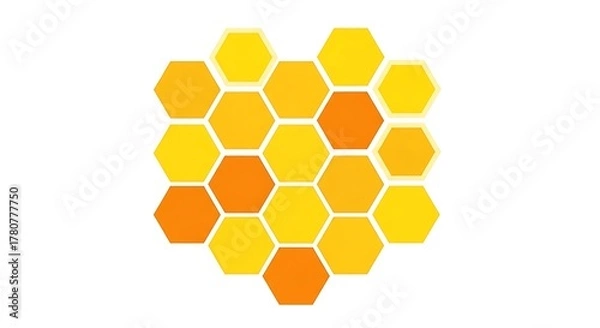 Fototapeta Honey Comb Pattern with Abstract Hexagonal Design
